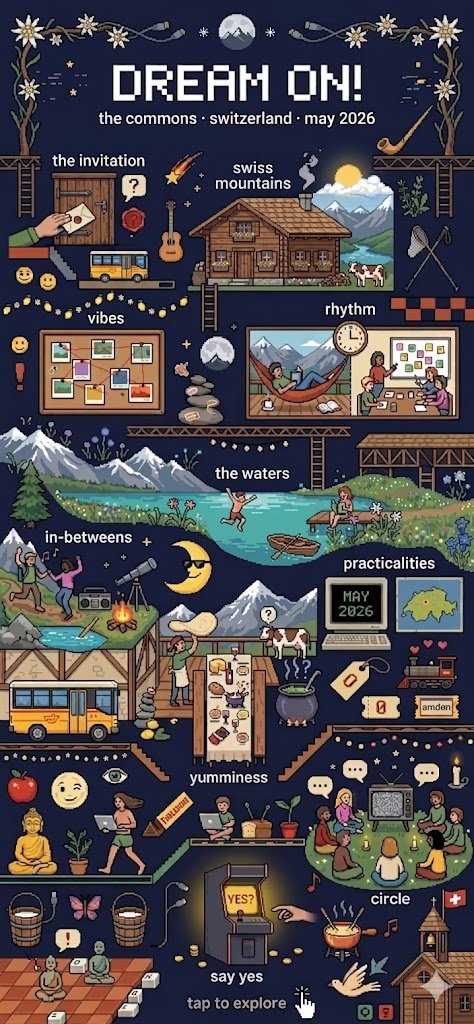 dream on · the commons · switzerland · may 2026
